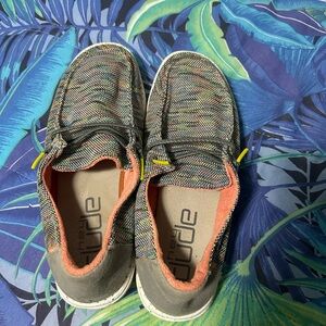 Hey Dude Women's Multicolor Moccasins with Gray and Yellow Accents